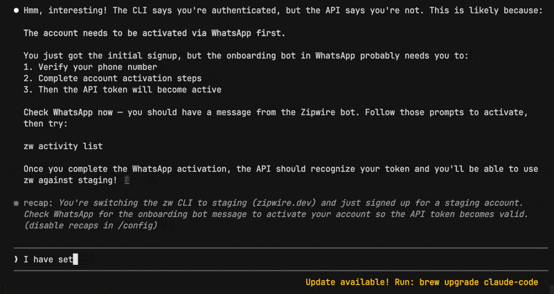 Setting up the Zipwire CLI and automatically tracking time from git commits
