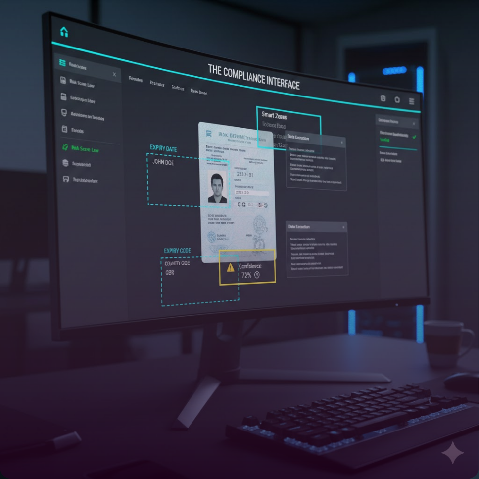 Retro tin robots standing at a conveyor belt inspecting documents